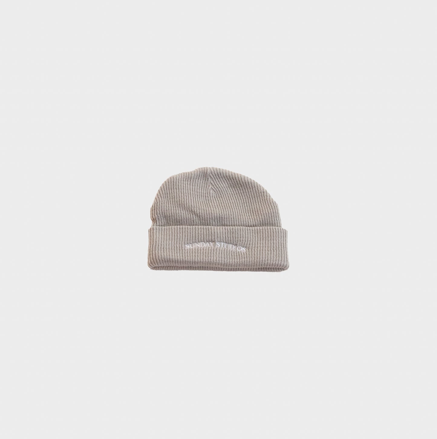 LIGHT GREY LOGO BEANIE