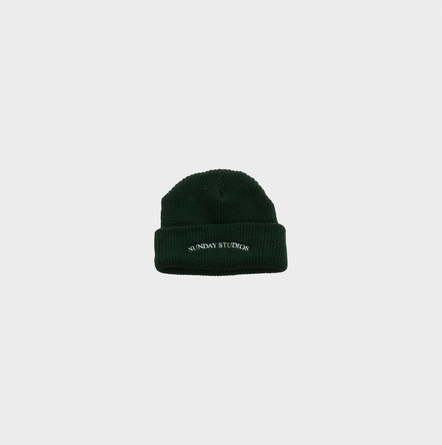 DARK GREEN LOGO BEANIE